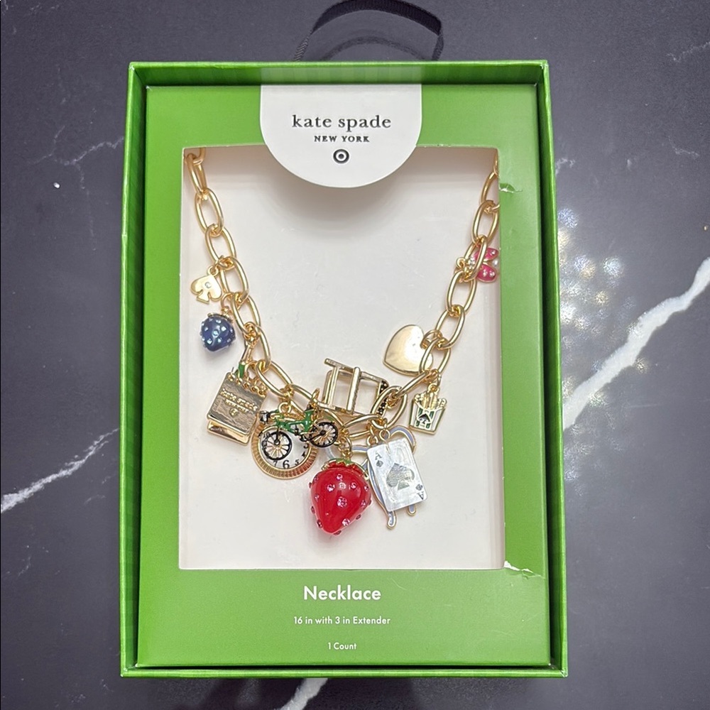Kate Spade x Target Gold Charm Necklace